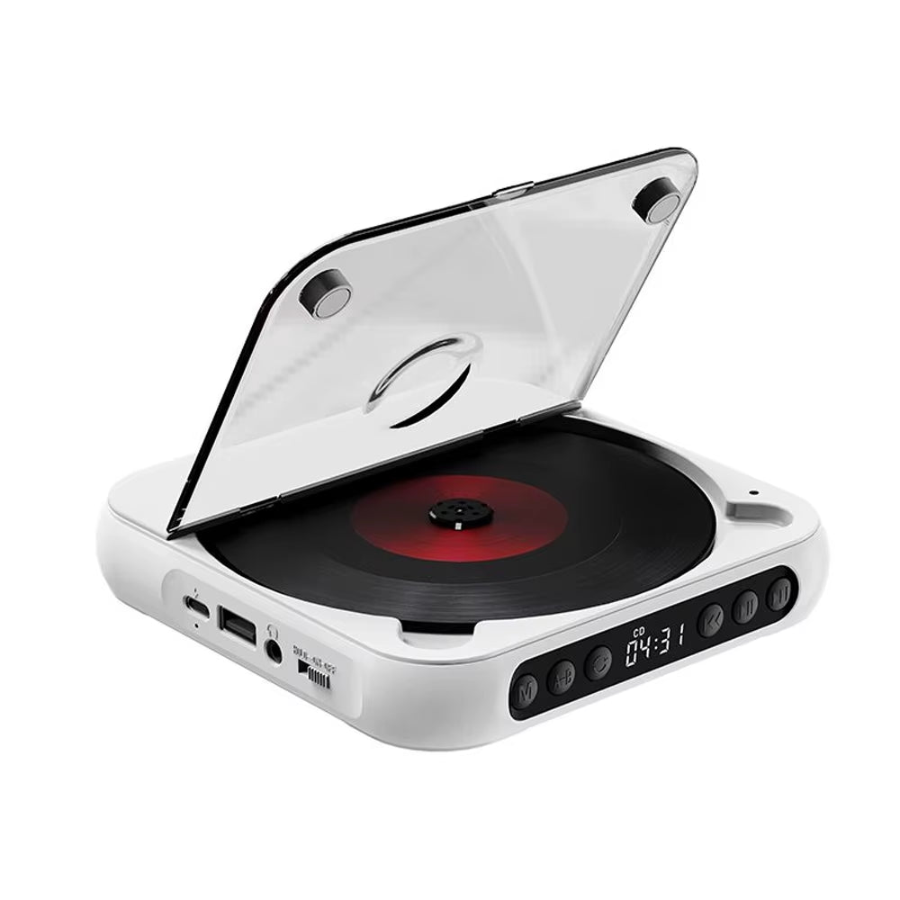 SpinWave™ Portable CD & Bluetooth Music Player – Classic Sound Meets Modern Freedom